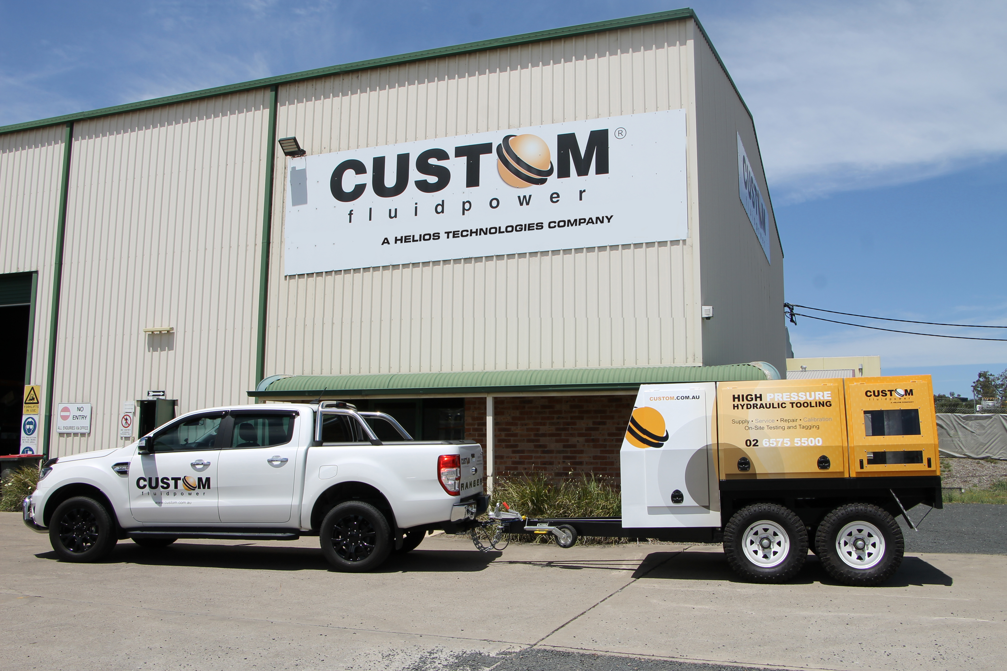 CFP Hydraulic Tool Testing Trailer at CFP Singleton_New sign
